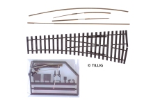 TILLIG 85423 - H0 Bausatz Weiche rechts, Herzstückwinkel 15°